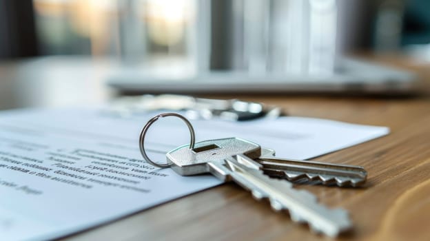 A stack of keys are on top of a piece of paper.