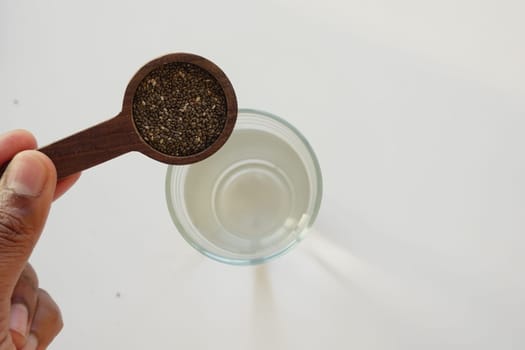 close up of chia seed in a container