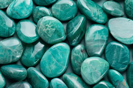 Background with turquoise emerald-colored stones.