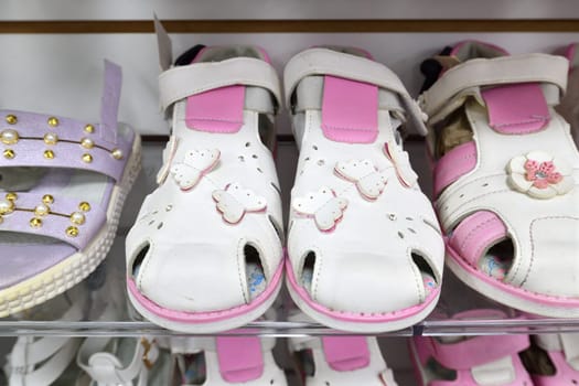Children's Shoes on store counter