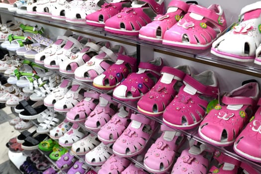 Children's Shoes on store counter