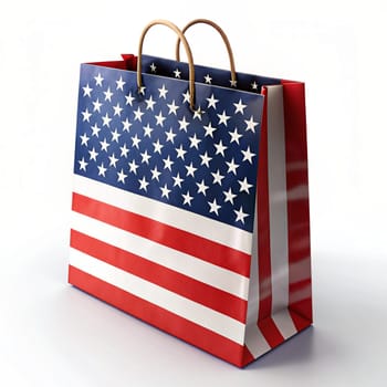 USA American Flag Illustration, Patriotic Symbol for Independence Day Celebrations and National Pride, Stylish Electric Blue Shoulder Bag Featuring American Flag Pattern and Star Design, Fashion Accessories for Patriotic Statements and Trendy Outings, Vibrant Carry-On Bags