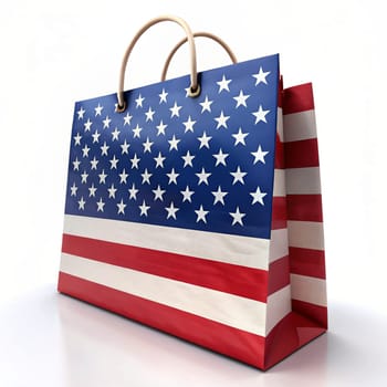 USA American Flag Illustration, Patriotic Symbol for Independence Day Celebrations and National Pride, Stylish Electric Blue Shoulder Bag Featuring American Flag Pattern and Star Design, Fashion Accessories for Patriotic Statements and Trendy Outings, Vibrant Carry-On Bags