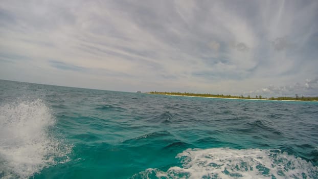 Tropical beach of Princess Cays Island in Bahamas