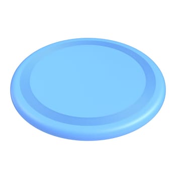 Blue frisbee 3D rendering illustration isolated on white background
