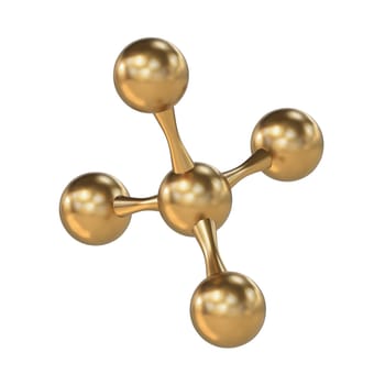 Molecule 3D rendering illustration isolated on white background