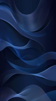 Layers of navy blue undulate in a seamless pattern, creating a tranquil and smooth abstract design