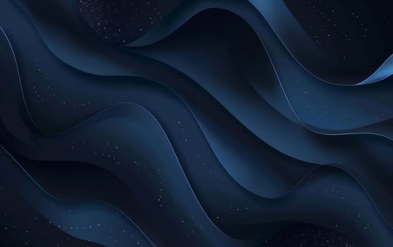 Abstract blue waves with a subtle sparkle on dark background evoke a serene, cosmic atmosphere in this high-resolution image