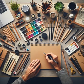 Artistic Haven: Crafting Creativity in a Desktop Workspace