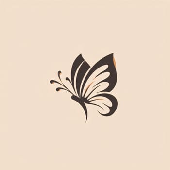 Beautiful spring illustration: Butterfly logo design vector template. Elegant butterfly logotype