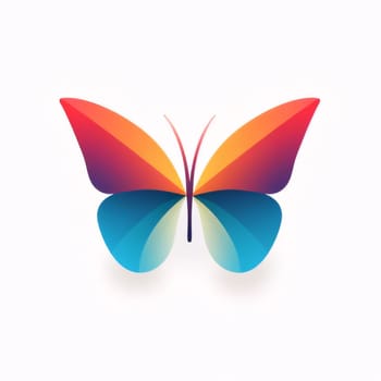 Beautiful spring illustration: Colorful butterfly isolated on white background. Vector illustration. Eps 10.