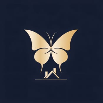 Beautiful spring illustration: Butterfly logo design. Luxury butterfly logo. Vector illustration.