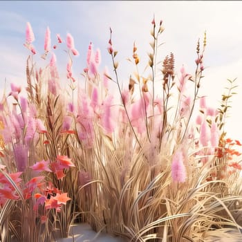 Colorful flowers in the garden of different species. Photo in the daytime. Flowering flowers, a symbol of spring, new life. A joyful time of nature waking up to life.