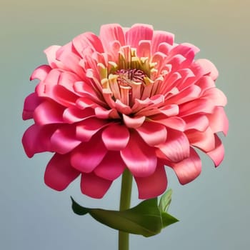 Pink and white dahlia isolated. Flowering flowers, a symbol of spring, new life. A joyful time of nature waking up to life.