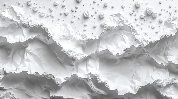 A white paper with crumpled edges and water droplets