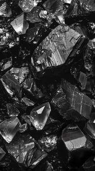A black and white photo of a pile of rocks