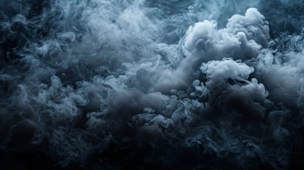 A close up of a black and white photo with smoke