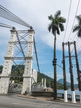 Ponte Pênsil, Bridge in São Vicente, Brazil. April 3 2024.