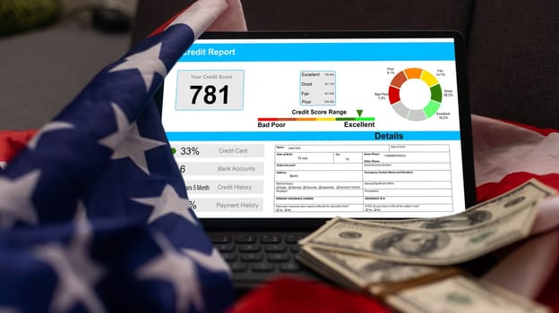 Credit Report Financial Banking Economy Concept. High quality photo