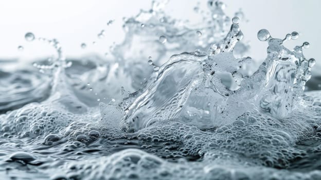 A close up of a bunch of water that is being thrown