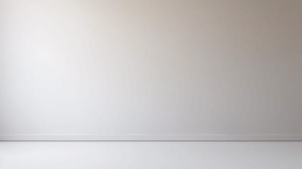 A white room with a large window and empty floor
