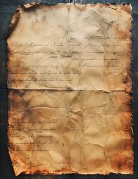 An ancient artifact made of brown paper with a pattern of tints and shades, resembling a peach rock. This rectangle wood paper product is a valuable historical piece