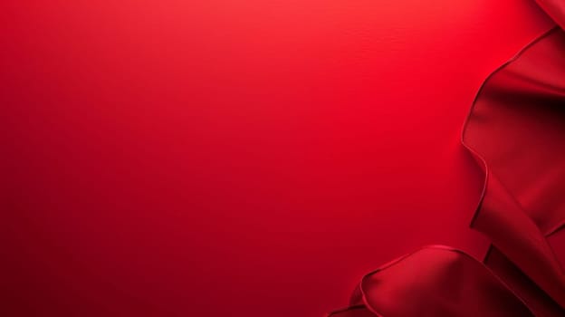 A red background with a piece of fabric on it