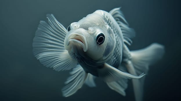 A close up of a fish swimming in the water