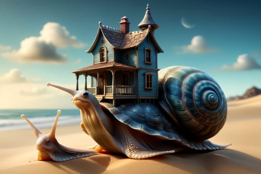 a snail carries its home on its back .