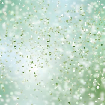 Elegant and modern. Gold and green confetti as abstract background, wallpaper, banner, texture design with pattern - vector.