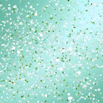 Elegant and modern. Gold and green confetti as abstract background, wallpaper, banner, texture design with pattern - vector.