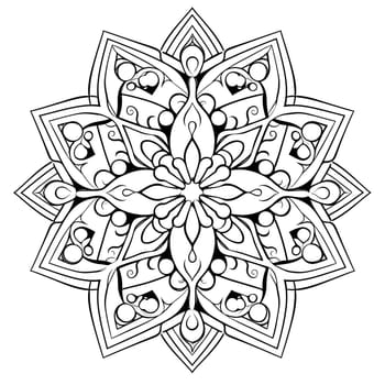 Christmas star as a black and white coloring card. The Christmas star as a symbol of the birth of the savior. A Time of Joy and Celebration.