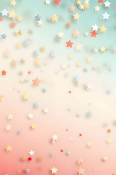 Elegant and modern. Colorful stars as abstract background, wallpaper, banner, texture design with pattern - vector. Light colors.