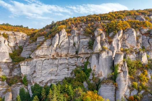 Amazing cliffs in National Historical and Archaeological Reserve Madara. near Shumen, Bulgaria.