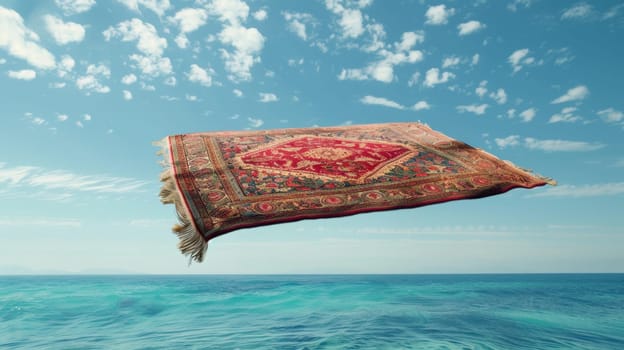 Flying carpet over the ocean