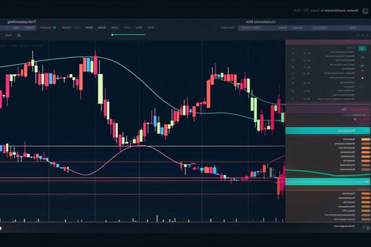 Stock Market: Stock market or forex trading graph and candlestick chart suitable for financial investment concept. Economy trends background for business idea and all art work design. Abstract finance background.