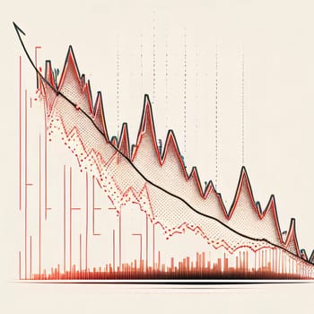 Stock Market: Stock market graph. Vector illustration. Graphic concept for your design.
