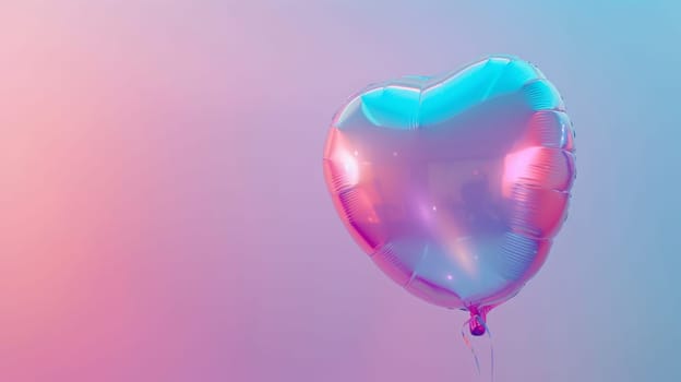 Heart shaped balloon in pastel tones.