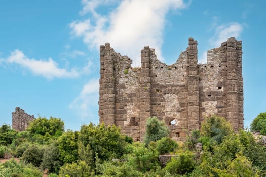 The Ancient City of Aspendos in Antalya Serik on a sunny day