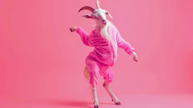 Happy Goat in Dancing on the Party.