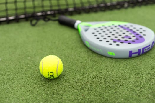 Ukraine Kyiv, April 13 2024. Padel racket, Head. High quality photo