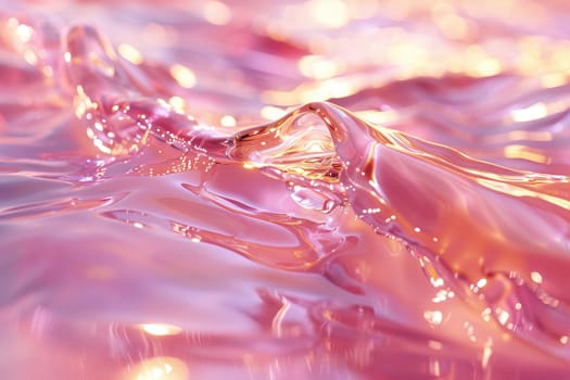 Abstract gel pink texture with wave. Background for design project, invitations or greeting cards, flyers, posters, wrapping paper.