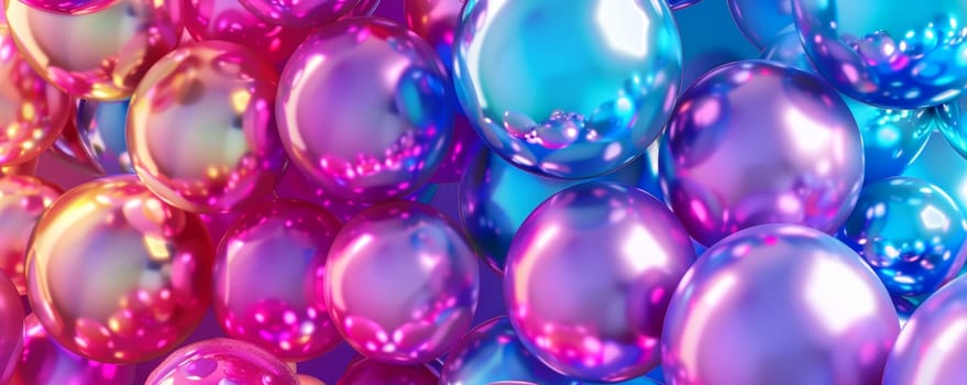 Vibrant metallic spheres in multiple colors.
