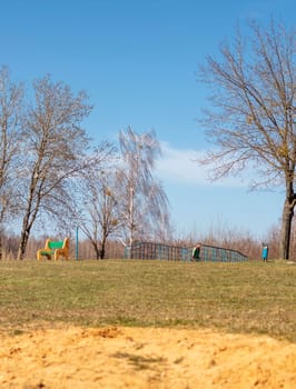 Minsk, Belarus - 03.03.2024 - Fishermen enjoying sunny day by the pond, catching fish