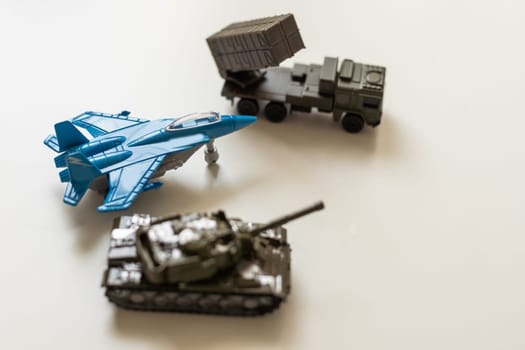 Models for assembly. Assembled scale models of military equipment, KIT models. High quality photo