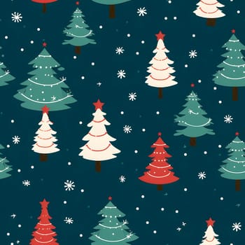 Elegant and modern. Christmas trees as abstract background, wallpaper, banner, texture design with pattern - vector. Dark colors.