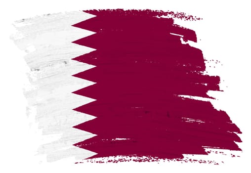 A Qatar flag background paint splash brushstroke 3d illustration with clipping path