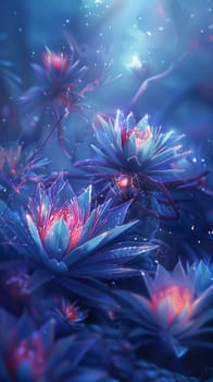 Vibrant flowers floating in water.