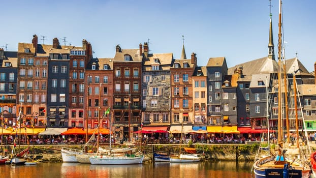 Honfleur is a famous harbor village in Normandy, France