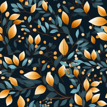 Seamless pattern tile background flowers and floral leaves plants. High quality photo